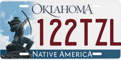 OK license plate 122TZL