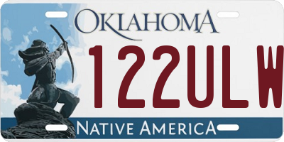 OK license plate 122ULW
