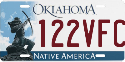 OK license plate 122VFC