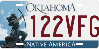 OK license plate 122VFG