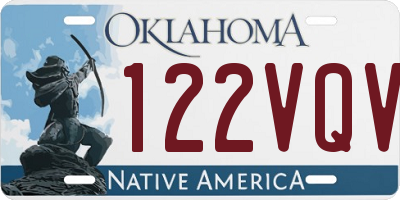 OK license plate 122VQV
