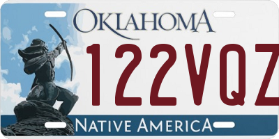 OK license plate 122VQZ