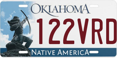 OK license plate 122VRD