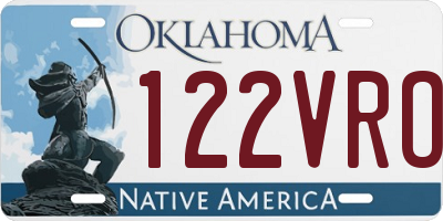 OK license plate 122VRO