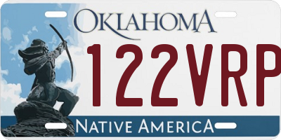 OK license plate 122VRP