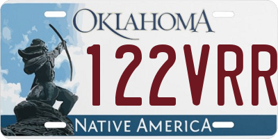 OK license plate 122VRR