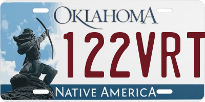 OK license plate 122VRT