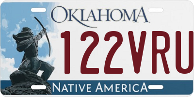 OK license plate 122VRU