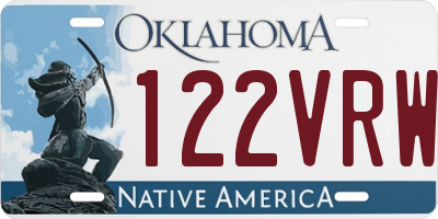 OK license plate 122VRW