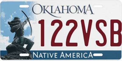 OK license plate 122VSB