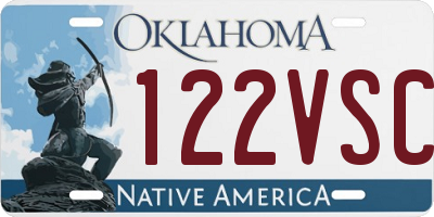 OK license plate 122VSC