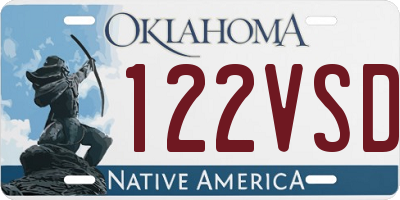 OK license plate 122VSD