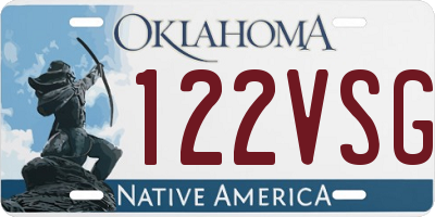 OK license plate 122VSG
