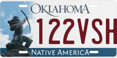 OK license plate 122VSH