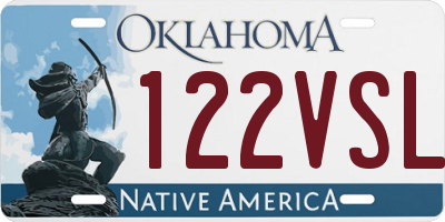 OK license plate 122VSL