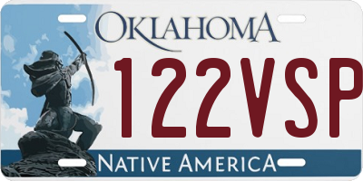 OK license plate 122VSP