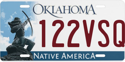 OK license plate 122VSQ