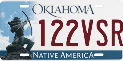 OK license plate 122VSR