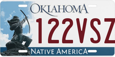 OK license plate 122VSZ