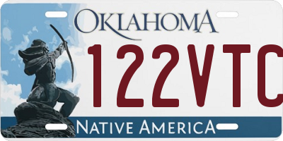 OK license plate 122VTC