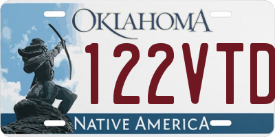 OK license plate 122VTD