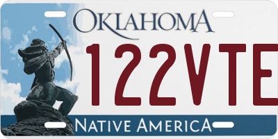 OK license plate 122VTE
