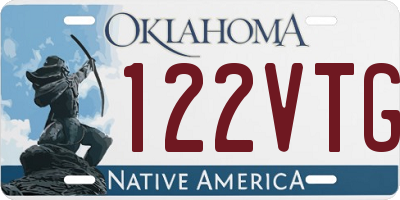 OK license plate 122VTG