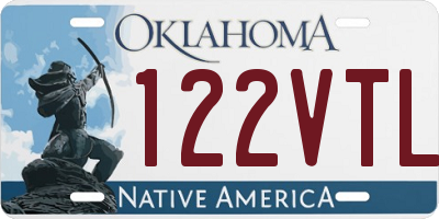 OK license plate 122VTL