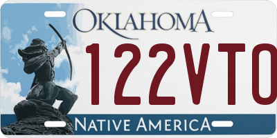 OK license plate 122VTO