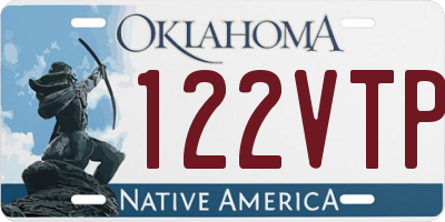 OK license plate 122VTP