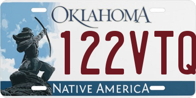 OK license plate 122VTQ
