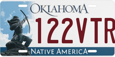 OK license plate 122VTR