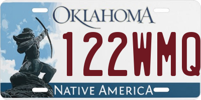 OK license plate 122WMQ