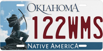 OK license plate 122WMS