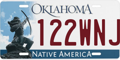 OK license plate 122WNJ