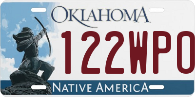 OK license plate 122WPO