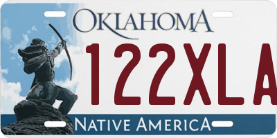 OK license plate 122XLA