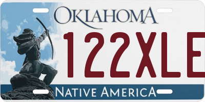OK license plate 122XLE