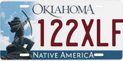 OK license plate 122XLF