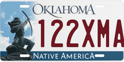 OK license plate 122XMA