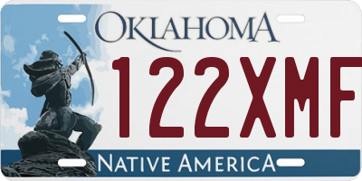 OK license plate 122XMF