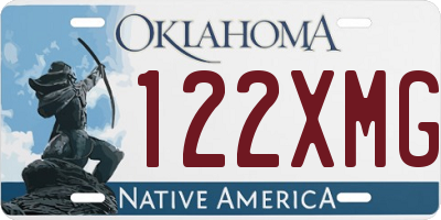 OK license plate 122XMG