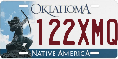 OK license plate 122XMQ
