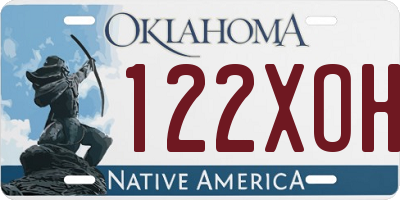 OK license plate 122XOH