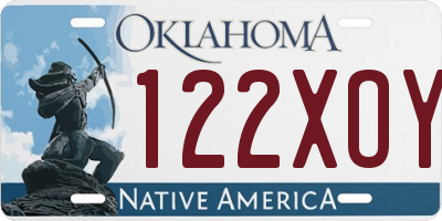OK license plate 122XOY