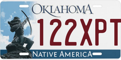 OK license plate 122XPT