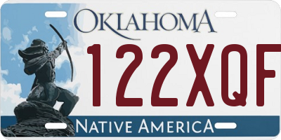 OK license plate 122XQF