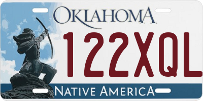 OK license plate 122XQL