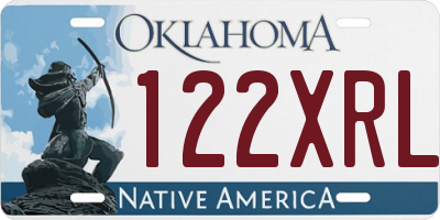 OK license plate 122XRL