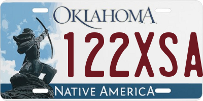 OK license plate 122XSA